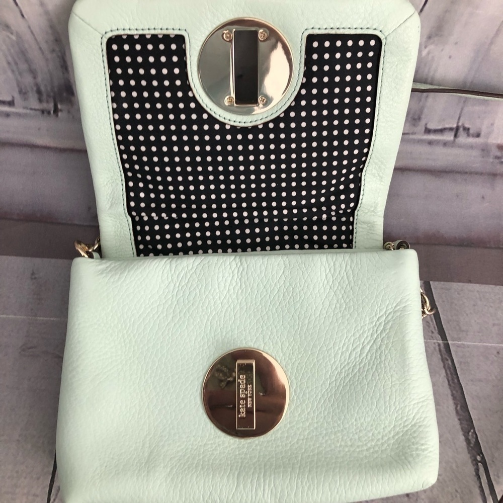 Kate Spade Aster Court Naomi Leather Green Purse - Picture 10 of 14